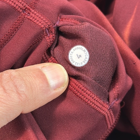 Lululemon Wunder Train High-Rise Short 8" Sun Bleached Wash Red Merlot - Picture 5 of 6